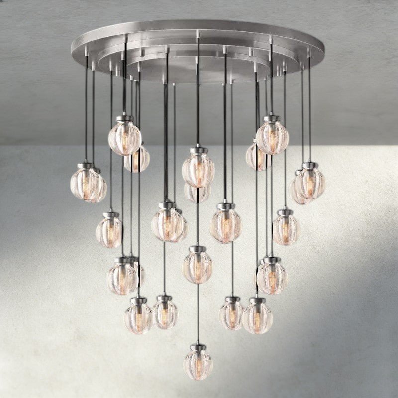 Venetian Pearl Round Chandelier 38", 48", 60" - Zelno Lighting