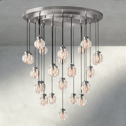 Venetian Pearl Round Chandelier 38", 48", 60" - Zelno Lighting