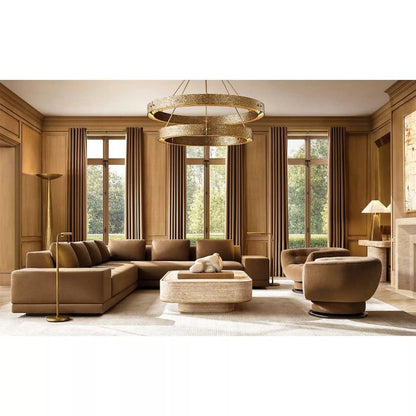 Vilary 2 - tier Round Chandelier 60" - Zelno Lighting