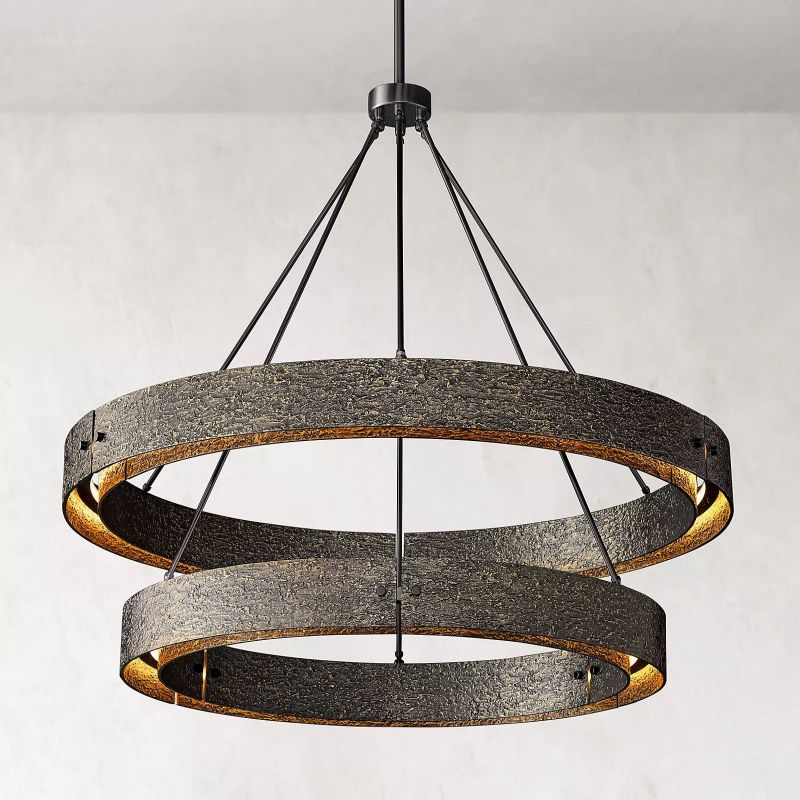 Vilary 2 - tier Round Chandelier 60" - Zelno Lighting