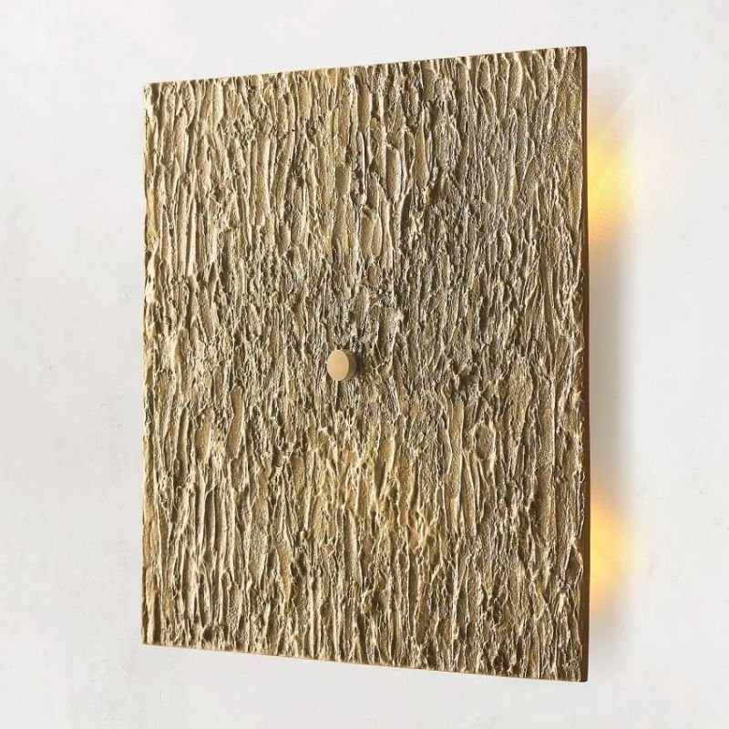 Vilary Square Sconce Solid Brass Wall Light Fixture - Zelno Lighting