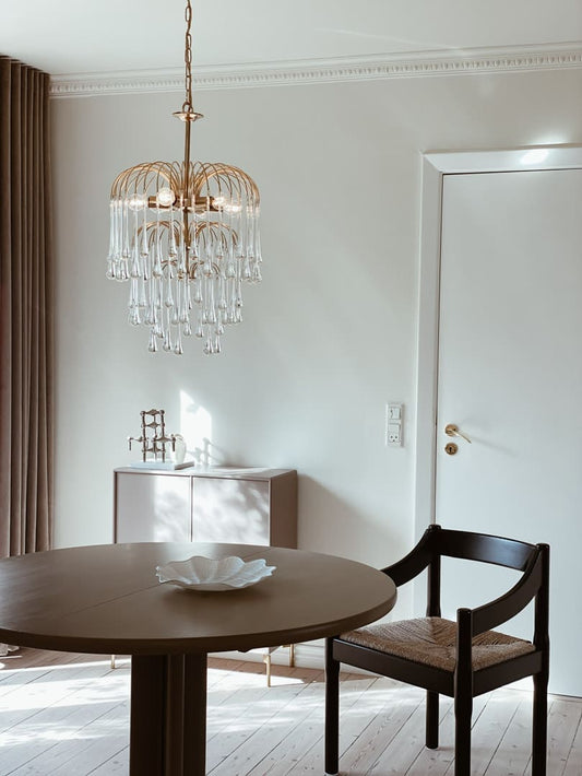 Vintage – Murano chandelier – Teardrop – 68 drops – Clear - Zelno Lighting