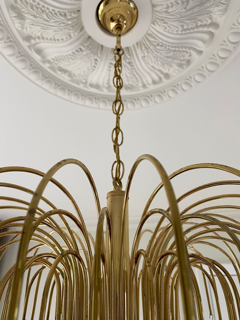 Vintage – Murano Teardrops Chandelier – 70s – Pink prisms - Zelno Lighting