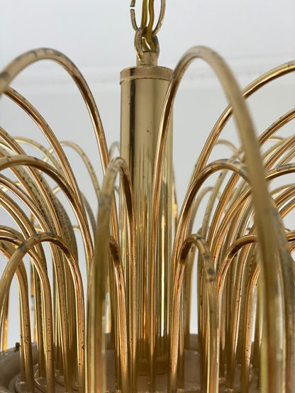 Vintage – Murano Teardrops Chandelier – 70s – Pink prisms - Zelno Lighting