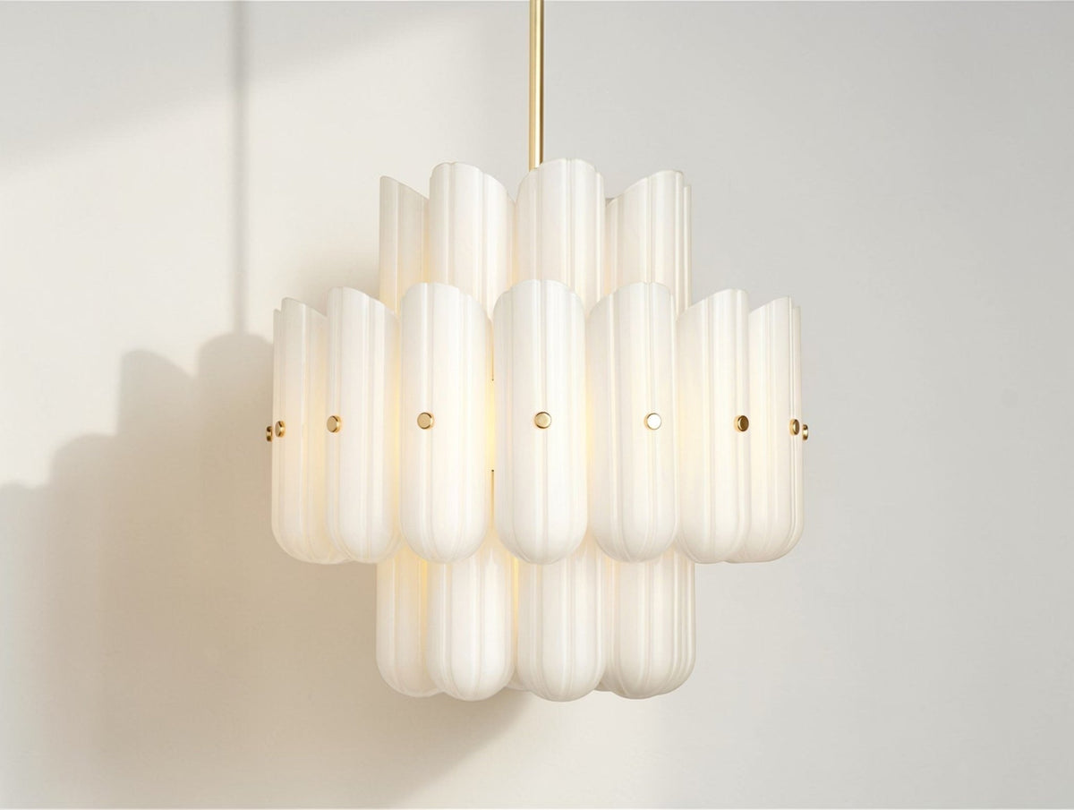 Virello Double Tier Column Chandelier - Zelno Lighting