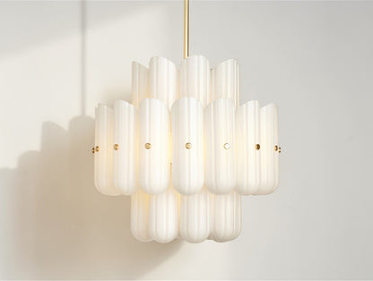 Virello Double Tier Column Chandelier - Zelno Lighting