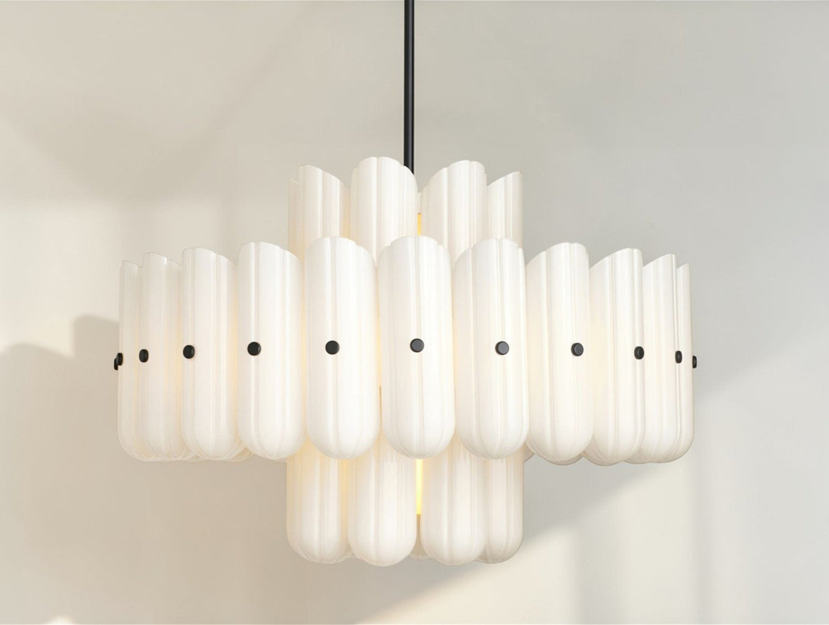 Virello Double Tier Column Chandelier - Zelno Lighting