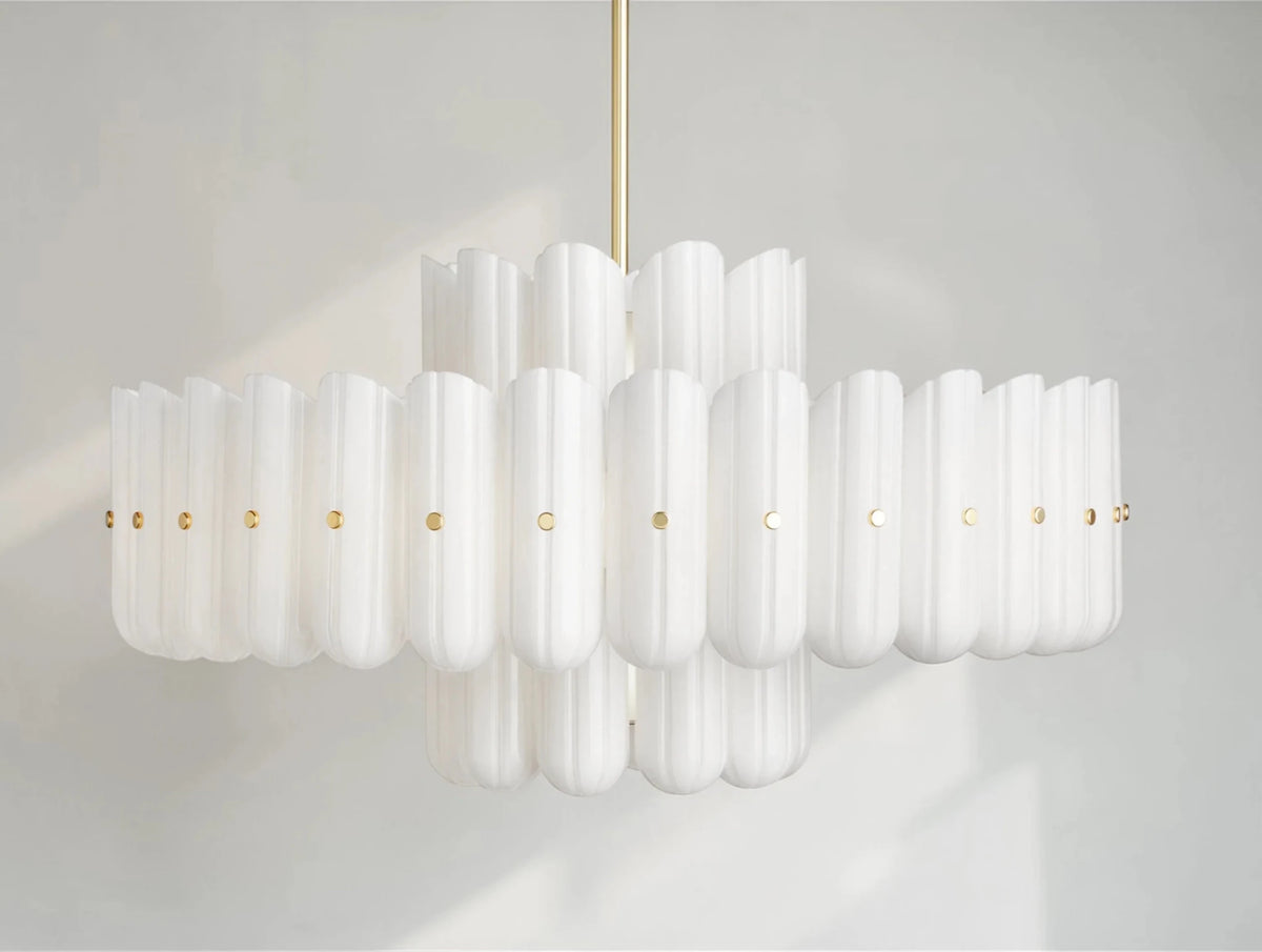 Virello Double Tier Column Chandelier - Zelno Lighting