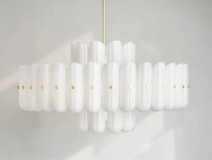 Virello Double Tier Column Chandelier - Zelno Lighting