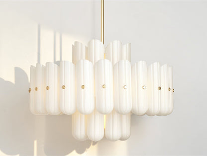 Virello Double Tier Column Chandelier - Zelno Lighting