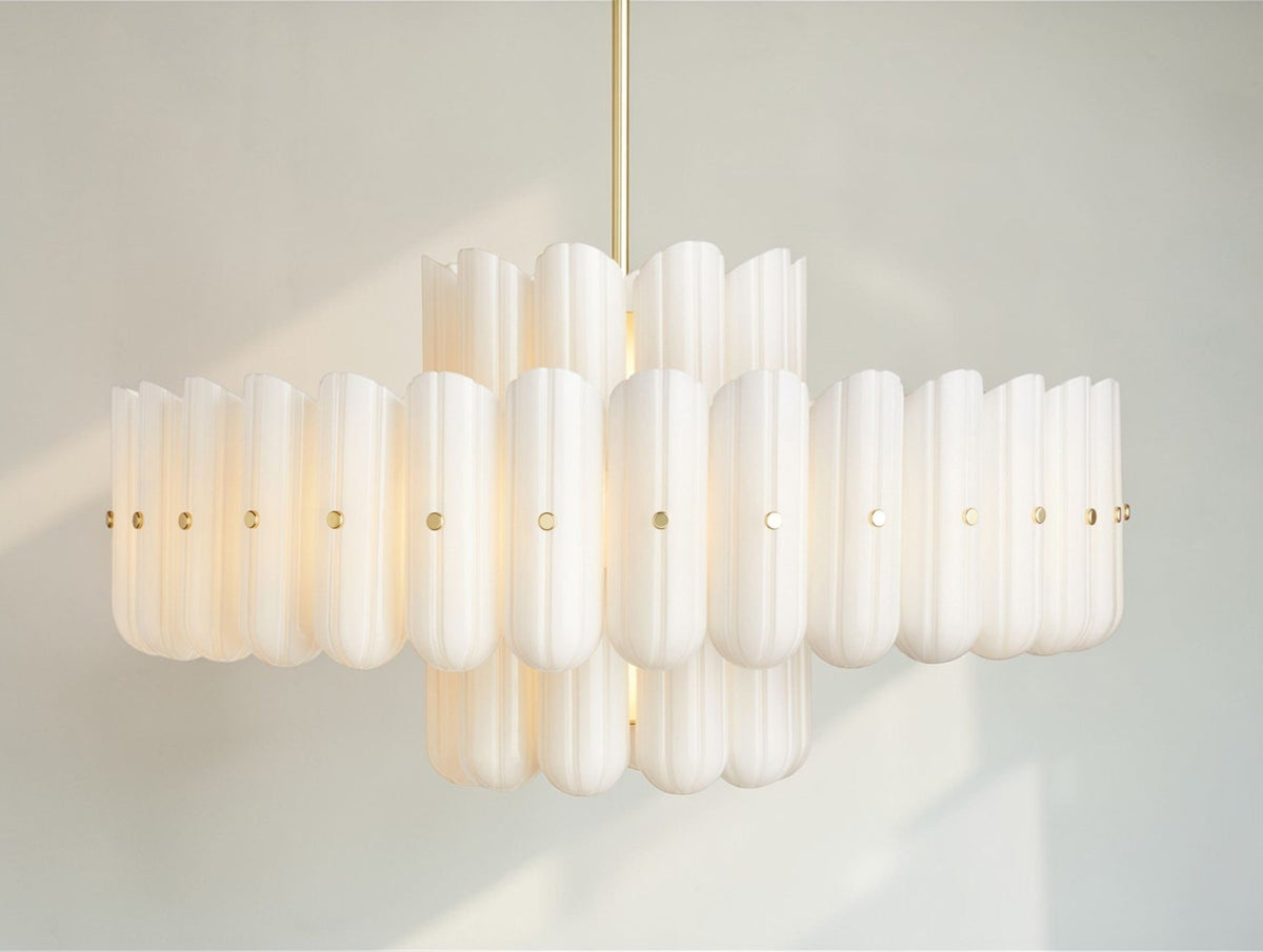 Virello Double Tier Column Chandelier - Zelno Lighting