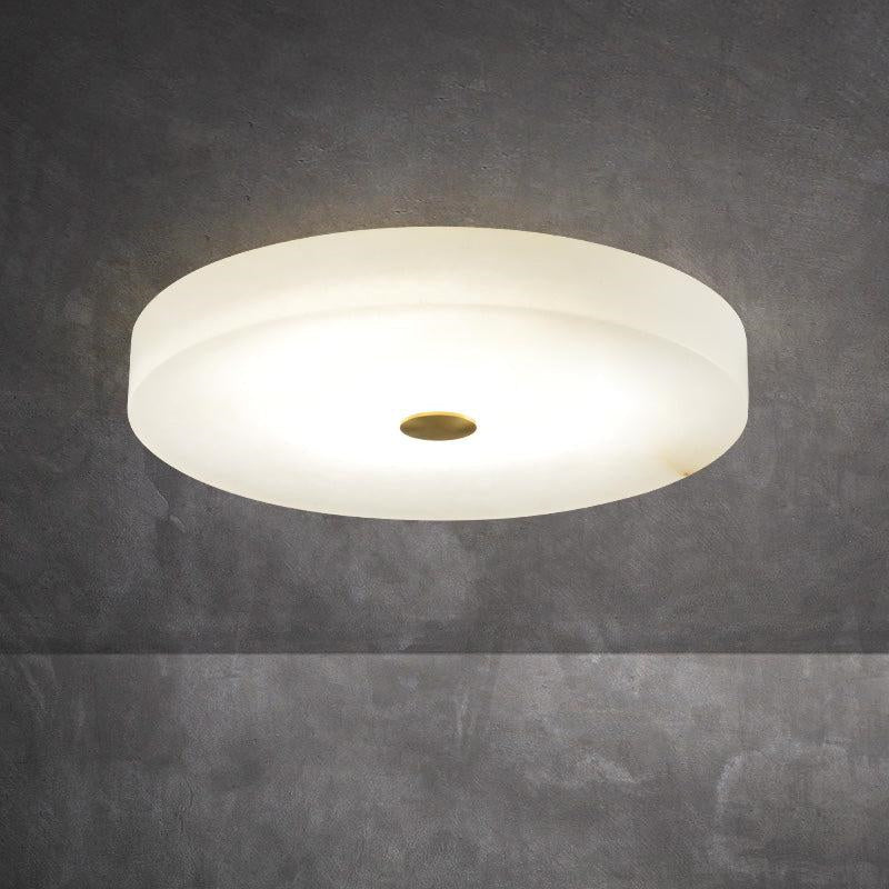 Zelno Modern Round Alabaster Flush Mounted chandelier - Zelno Lighting