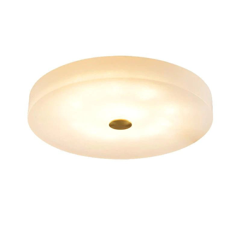 Zelno Modern Round Alabaster Flush Mounted chandelier - Zelno Lighting