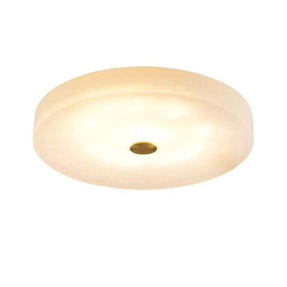 Zelno Modern Round Alabaster Flush Mounted chandelier - Zelno Lighting