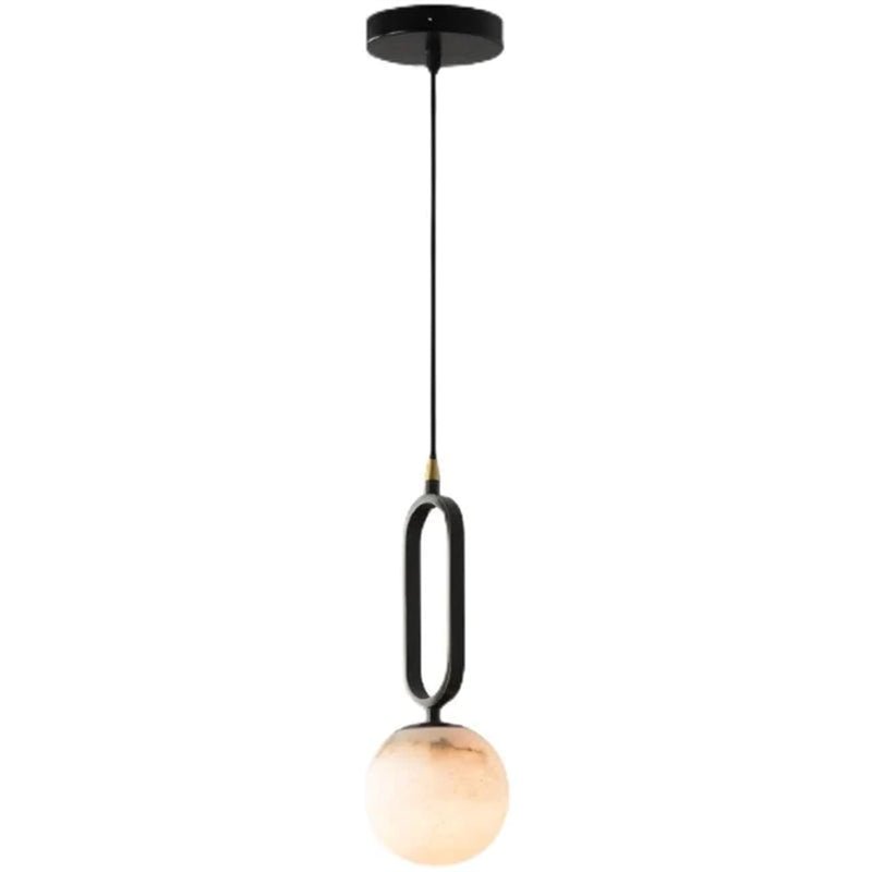 Zelno Phoenix Alabaster Sphere Pendant Light, Modern Pendant Lighting - Zelno Lighting
