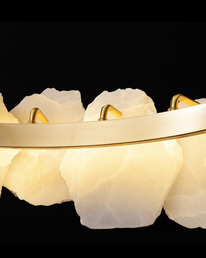 Zelno Tiered Circular Alabaster Chandelier - Zelno Lighting